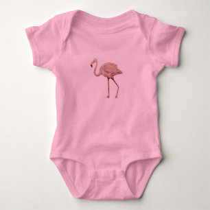 Flamingo Pink Baby Bodysuit Tutu
