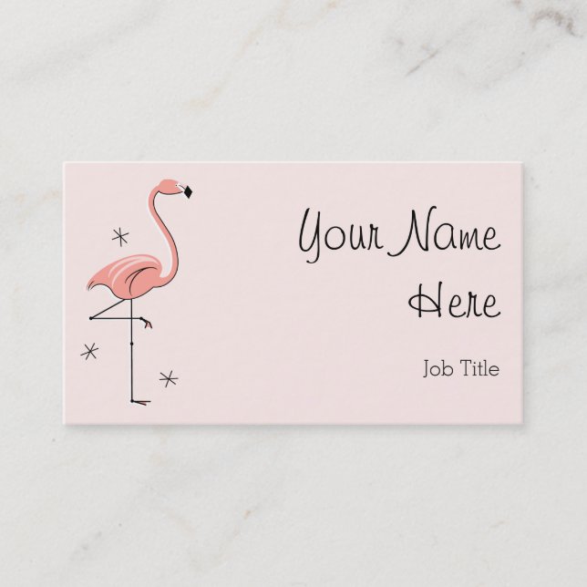 Flamingo Pink business card side text (Front)