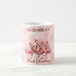 Flamingo Pink Christmas Themed Coffee Mug