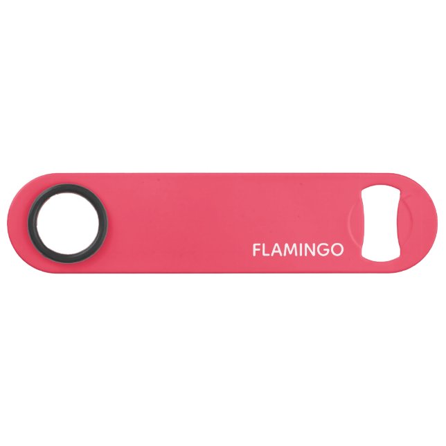 Flamingo pink colour name bar key (Front (Horizontal))