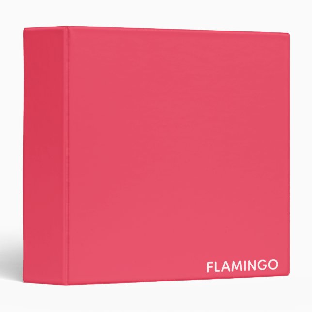Flamingo pink colour name binder (Front/Spine)