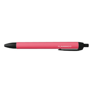 Flamingo pink colour name black ink pen