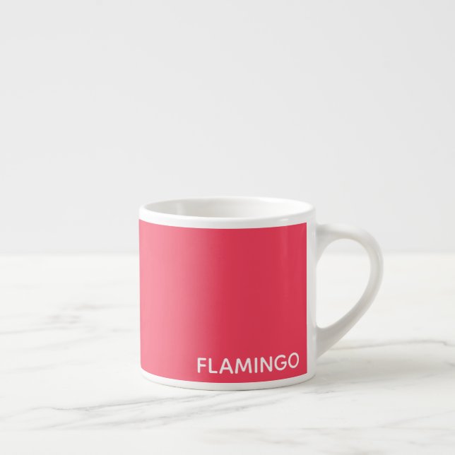 Flamingo pink colour name espresso cup (Right)