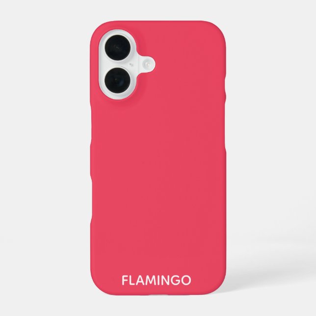 Flamingo pink colour name iPhone 16 case (Back)