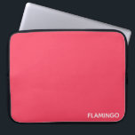 Flamingo pink colour name laptop sleeve<br><div class="desc">Flamingo pink colour name</div>