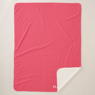 Flamingo pink colour name sherpa blanket