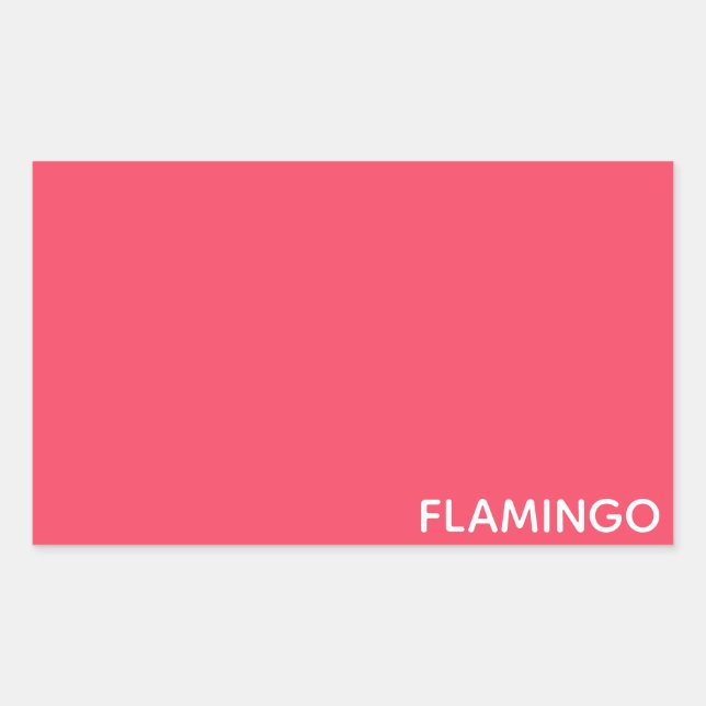 Flamingo pink colour name sticker (Front)