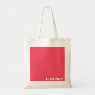 Flamingo pink colour name tote bag