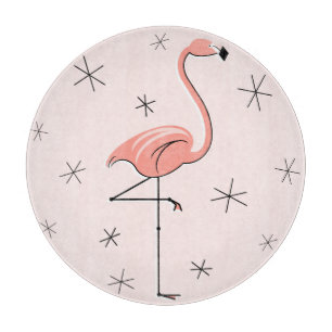 Flamingo Pink cutting board round