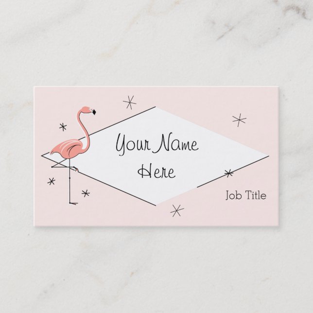 Flamingo Pink diamond business card (Front)