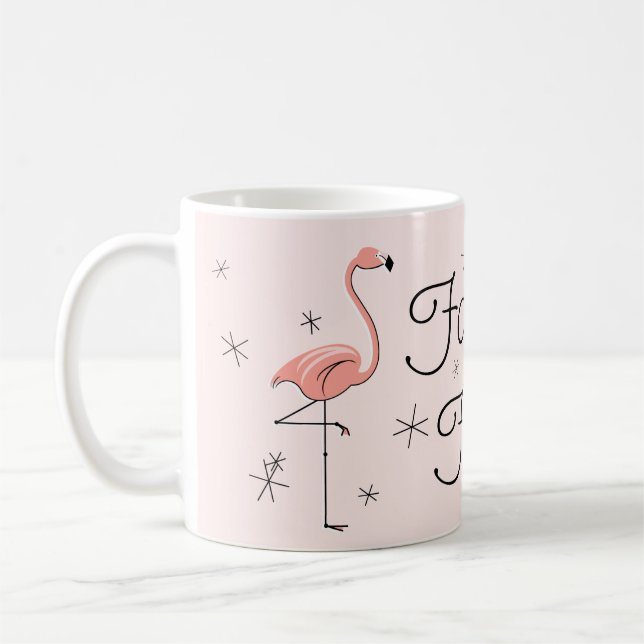 Flamingo Pink 'Fabulous Friend!' mug (Left)