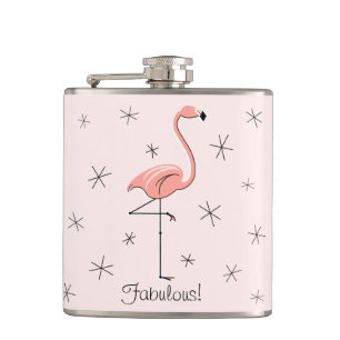 Flamingo Pink Fabulous! wrapped flask