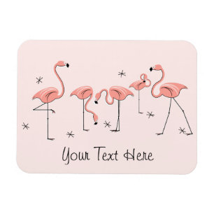 Flamingo Pink Group Text magnet flexible