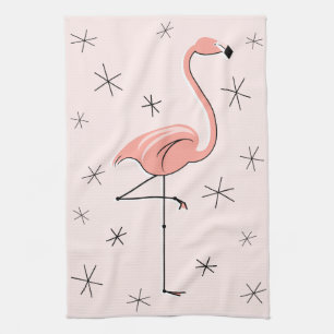Flamingo Pink kitchen towel
