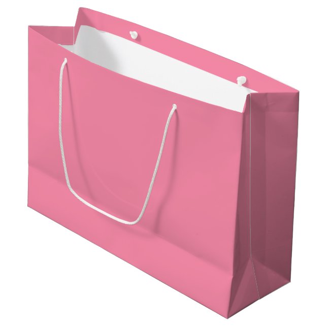 Flamingo Pink Large Gift Bag (Front Angled)