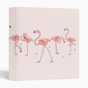 Flamingo Pink Line ring binder