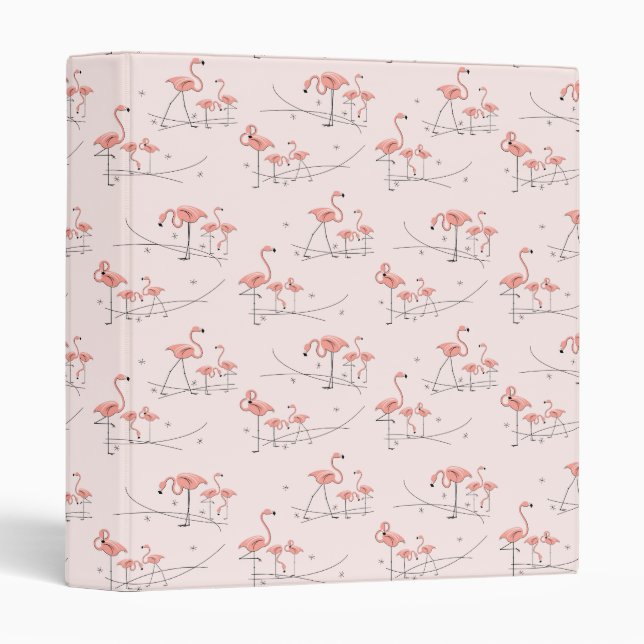 Flamingo Pink Multi ring binder (Front/Spine)
