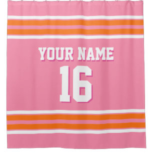 Flamingo Pink Orange White Stripes Sports Jersey