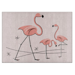 Flamingo Pink Trio 2 cutting board