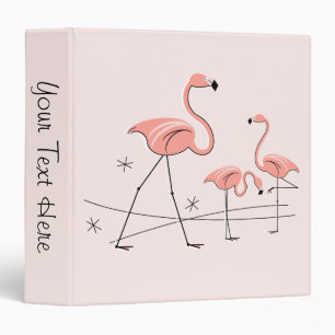 Flamingo Pink Trio 2 "Text Spine" ring binder
