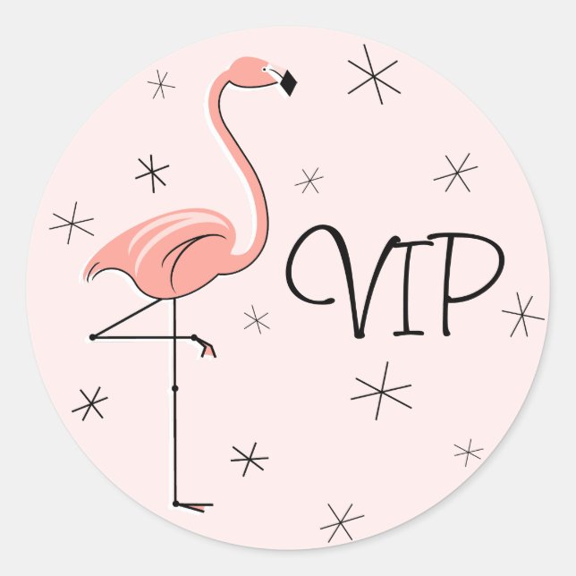 Flamingo Pink VIP sticker (Front)