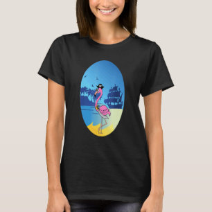 Flamingo Pirate Buccaneer Sea T-Shirt