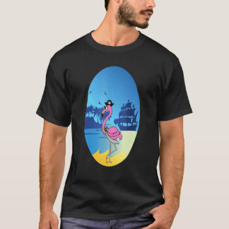Flamingo Pirate Buccaneer Sea T-Shirt