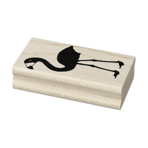 Flamingo Plain Rubber Stamp (Facing Left)