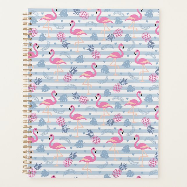Flamingo Planner - Pink & Blue (Front)