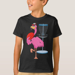 Flamingo Playing Disc Golf Matching Player Coach B T-Shirt