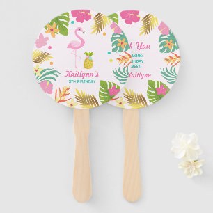 Flamingo Pool Party Hand Fan Flamingo Party Favour