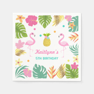 Flamingo Pool Party Party Napkin Tropical Flamingo