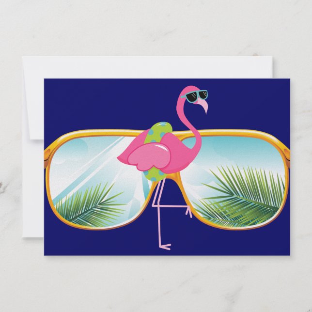 Flamingo Pool / Party - SRF Invitation (Front)