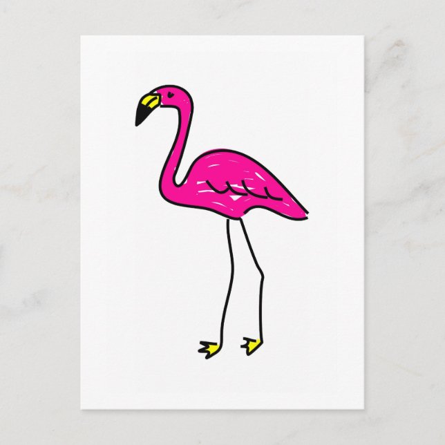 flamingo postcard (Front)