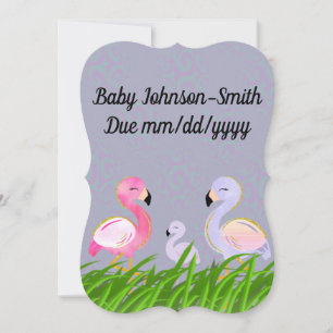 Flamingo Pregnancy Personalized Announcement