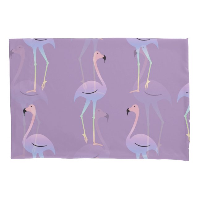 Flamingo Rainbow: Colourful Seamless Pattern. Pillowcase (Front)