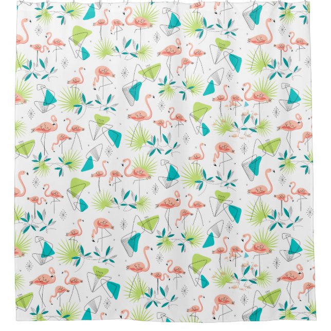 Flamingo-rama Shower Curtain (Front)