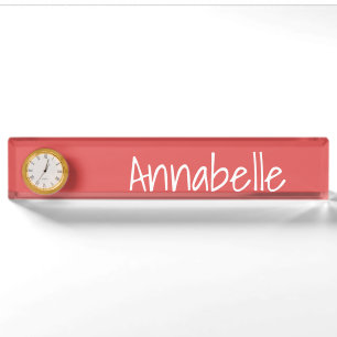 Flamingo Red Nameplate
