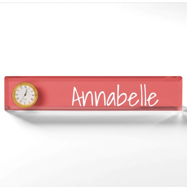 Flamingo Red Nameplate (Front)