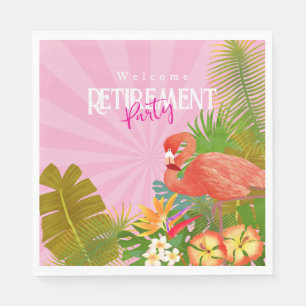 Flamingo Retirement Pink  Napkin