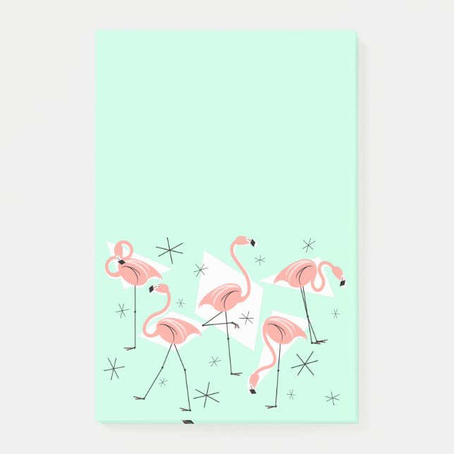 Flamingo Retro Green note vertical (Front)