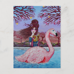 Flamingo Ride Postcard