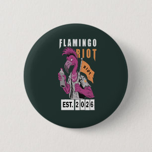 Flamingo Riot Urban Aesthetic Design 2 Inch Round Button