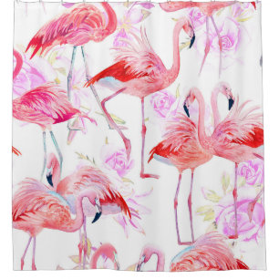 Flamingo Rose: Watercolor Bird Floral