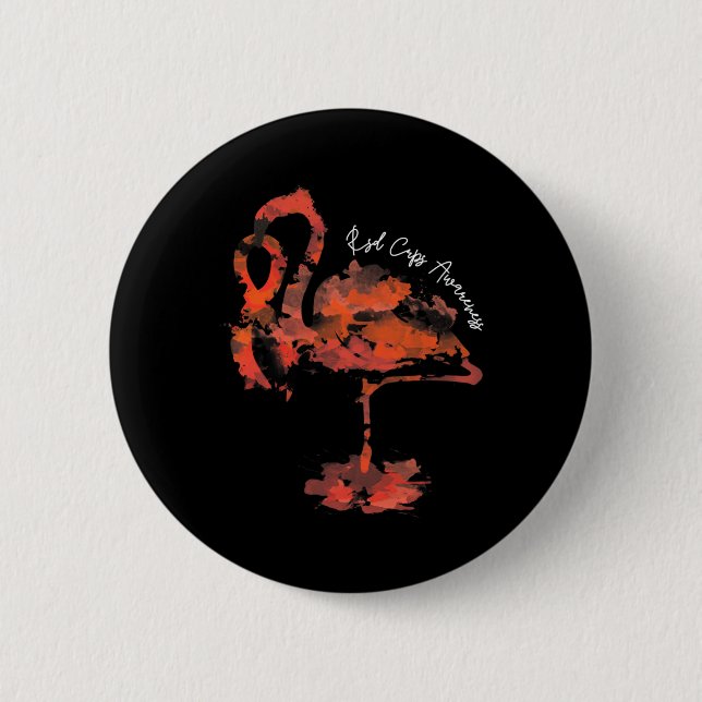 Flamingo Rsd Crps Awareness  2 Inch Round Button (Front)