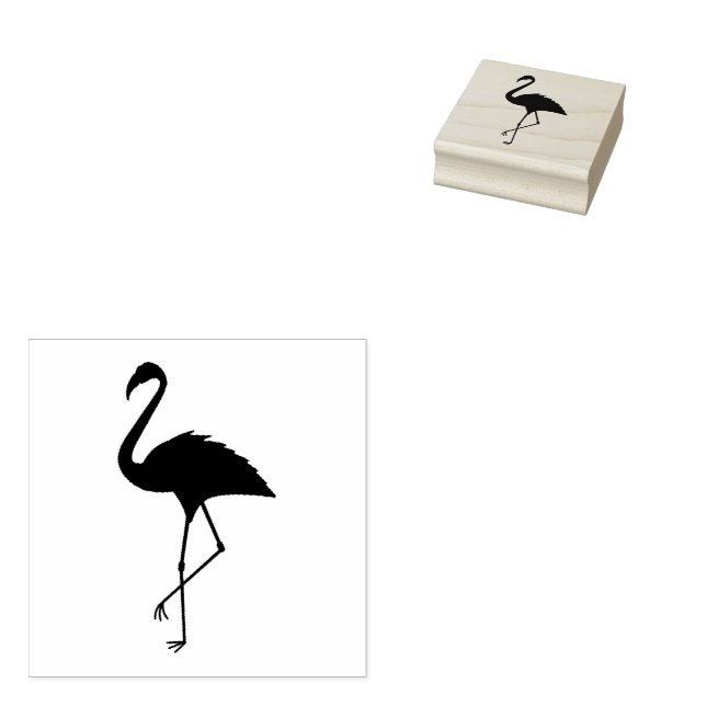 Flamingo  rubber stamp (Stamped)