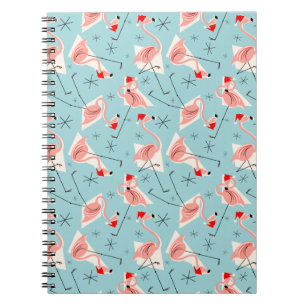 Flamingo Santas Blue Multi notebook