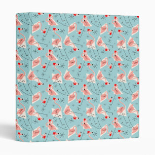 Flamingo Santas Blue Multi ring binder