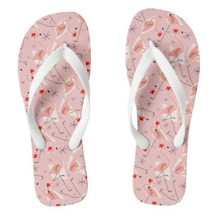 Flamingo Santas Pink Multi flip flops