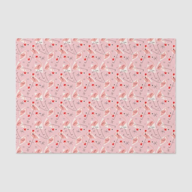 Flamingo Santas Pink Multi tissue paper (Front)